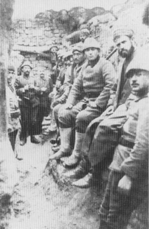Turkish troops in their trench.