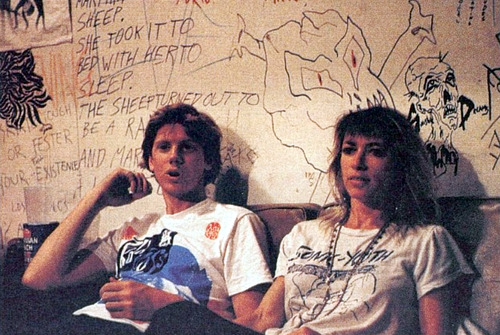 homicidalhouseplant:  fuckyeahrocknrollcouples:  Thurston Moore with wife Kim Gordon in 1987   Kim Gordon with husband Thurston Moore in 1987