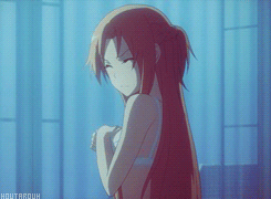  Asuna:..D-Don't look ever here....Hurry porn pictures