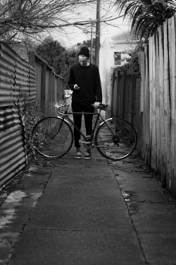 harrykidman:  Aidan and his bike. 