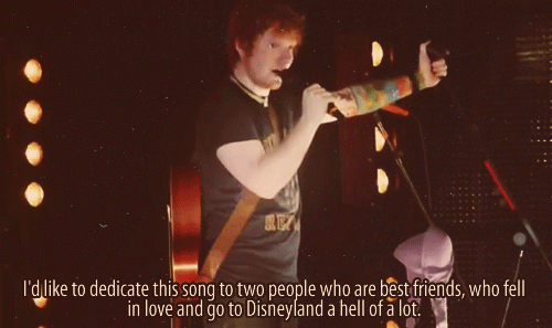 thelandofkates:  Ed’s Kiss Me dedication to Danielle and Liam (♥) 
