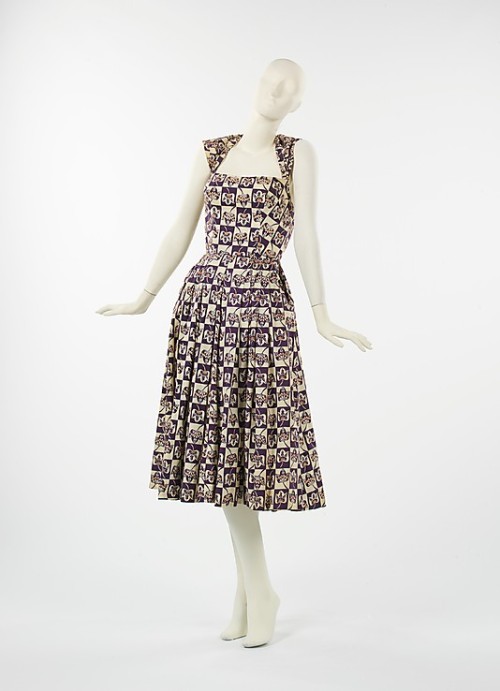 Carolyn Schnurer (American; 1908–1998)}Dress. Cotton, 1950; Dress. Silk, 1950; Dress. Cotton, 1951; 