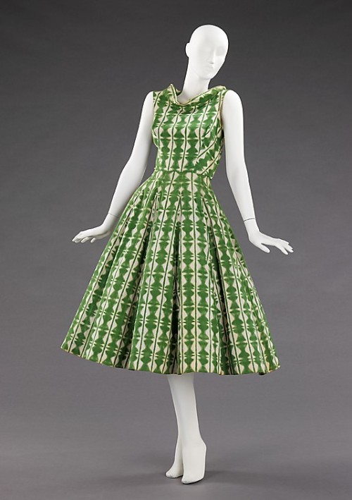Carolyn Schnurer (American; 1908–1998)}Dress. Cotton, 1950; Dress. Silk, 1950; Dress. Cotton, 1951; 