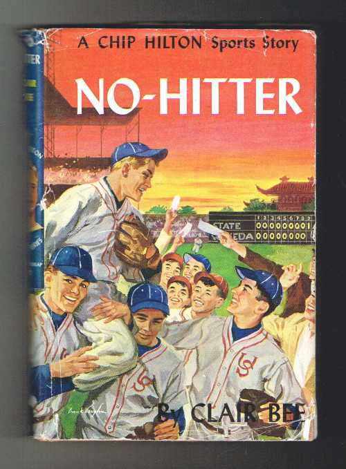 No-Hitter (1959). Clair Bee (1896–1983). #17 of series. Red spine, Grosset &amp; Dunlap, pictorial c