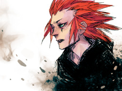silisboo:  my brother started kh2 again and I have been watching him play so.. I felt like drawing Axel. v w v  