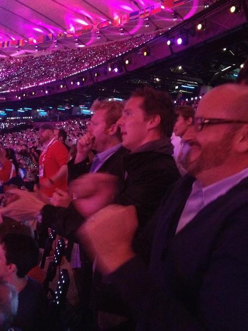 ladyavenal: A set of the pics folk have been tweeting of Benedict at the Closing Ceremony at the Oly