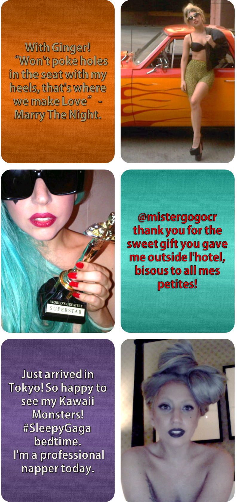 arrtpop:  Lady Gaga + Twitpics. 