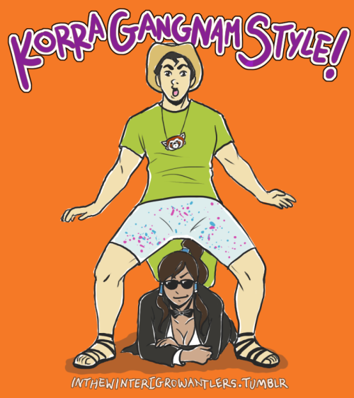 inthewinterigrowantlers:Finally done with these! KORRA GANGNAM STYLE!! I am just really obsessed wit