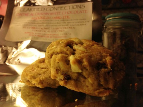 Clarified Confections - Oatmeal Craisen White Chocolate Cookie $7 for 2 cookies Elemental Wellness San Jose CA