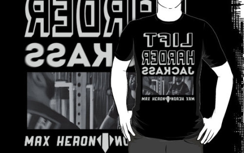 maxheron:  Since I’ve been spending more and more time in the gym, I’ve been inspired to make some shirts for pumping iron. And as we all know, gyms have those giant mirrors (that would be considered obnoxious anywhere else) So when you’re facing