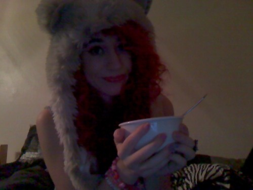 Hi, I got cookie dough ice cream. I’m a fat kitty. K, bye.