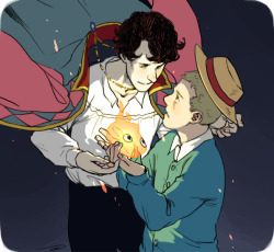  Sherlock as Howl from Howl’s moving castle, if you’d like!!!—