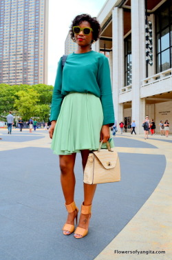fuckyeahdarkgirls:  New York Fashion Week by http://yangasdiary.tumblr.com/ from http://www.flowersofyangita.com  Lincoln center&hellip;Where I was duped into going to an opera!