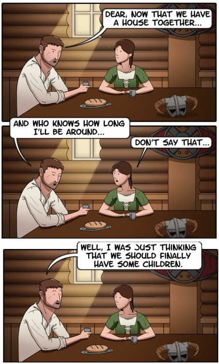 insanelygaming:The True Reason To Have Kids in SkyrimCreated by Dorkly