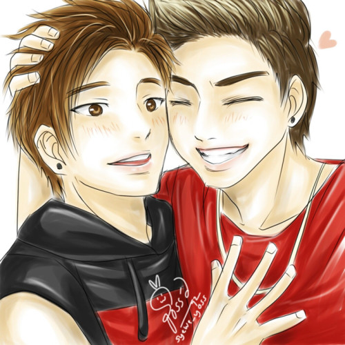 syewe-yoss: [random doodle] Jongupie ♥ Bbang Appa it’s daejong at first but ended 