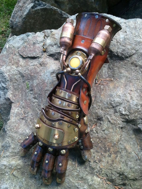 adragonstale:  http://www.etsy.com/listing/109113714/steampunk-equalist-glove-arm-armor  