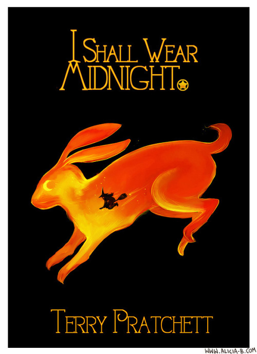 alicia-mb:A redesign of the cover of Terry Pratchett’s “I Shall Wear Midnight”.I loved the theme thr