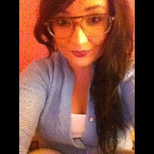 New specs 👓 I can&rsquo;t wait for my gold ones to come in #glasses #vintagesweater