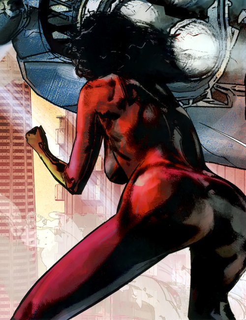 i don’t know if spiders have butts, but jessica drew has one. 