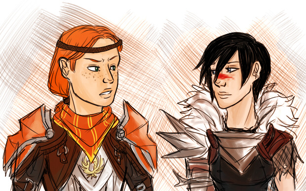 next time i&rsquo;ll try to color properly ahaha this is aveline giving hawke