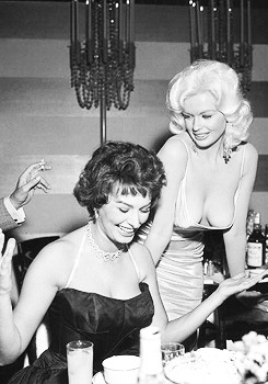  That famous photo of you staring at Jayne Mansfield’s chest - what were you thinking? I was very much afraid her breast was going to come out completely! (Laughs) It was fear!   