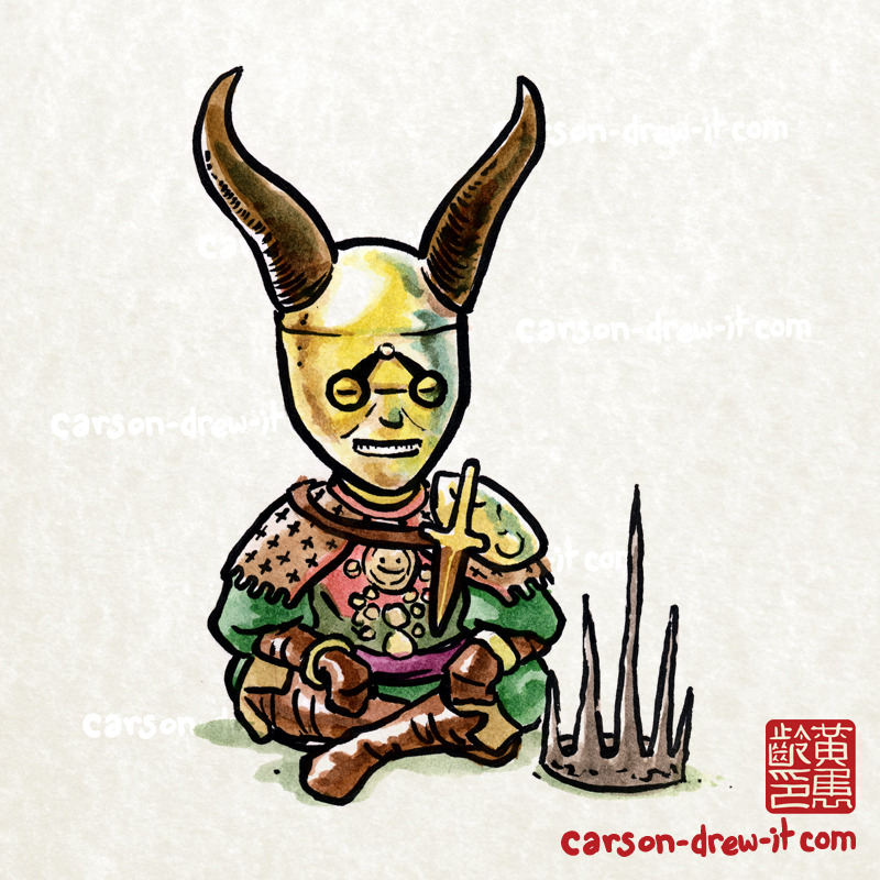 carson-drew-it:  Dark Souls Doodles!Domhnall of Zena — In colour! I’ll be making