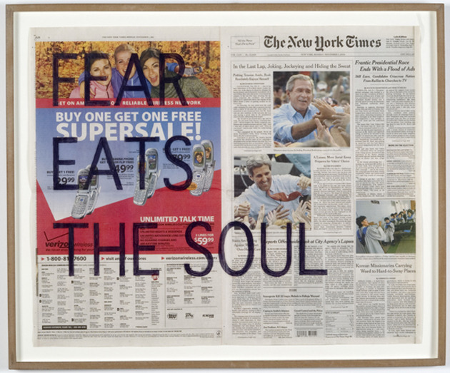 visual-poetry:  “untitled (fear eats the soul/ november 1-8, 2004)” by rirkrit