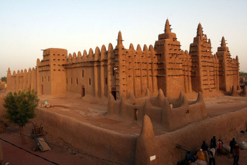 Djenne Mosque at sunrise by sandals_uk_2000 on Flickr.