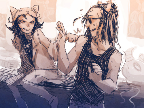silisboo:  day 25, moirails. wwaah i miss these two… 