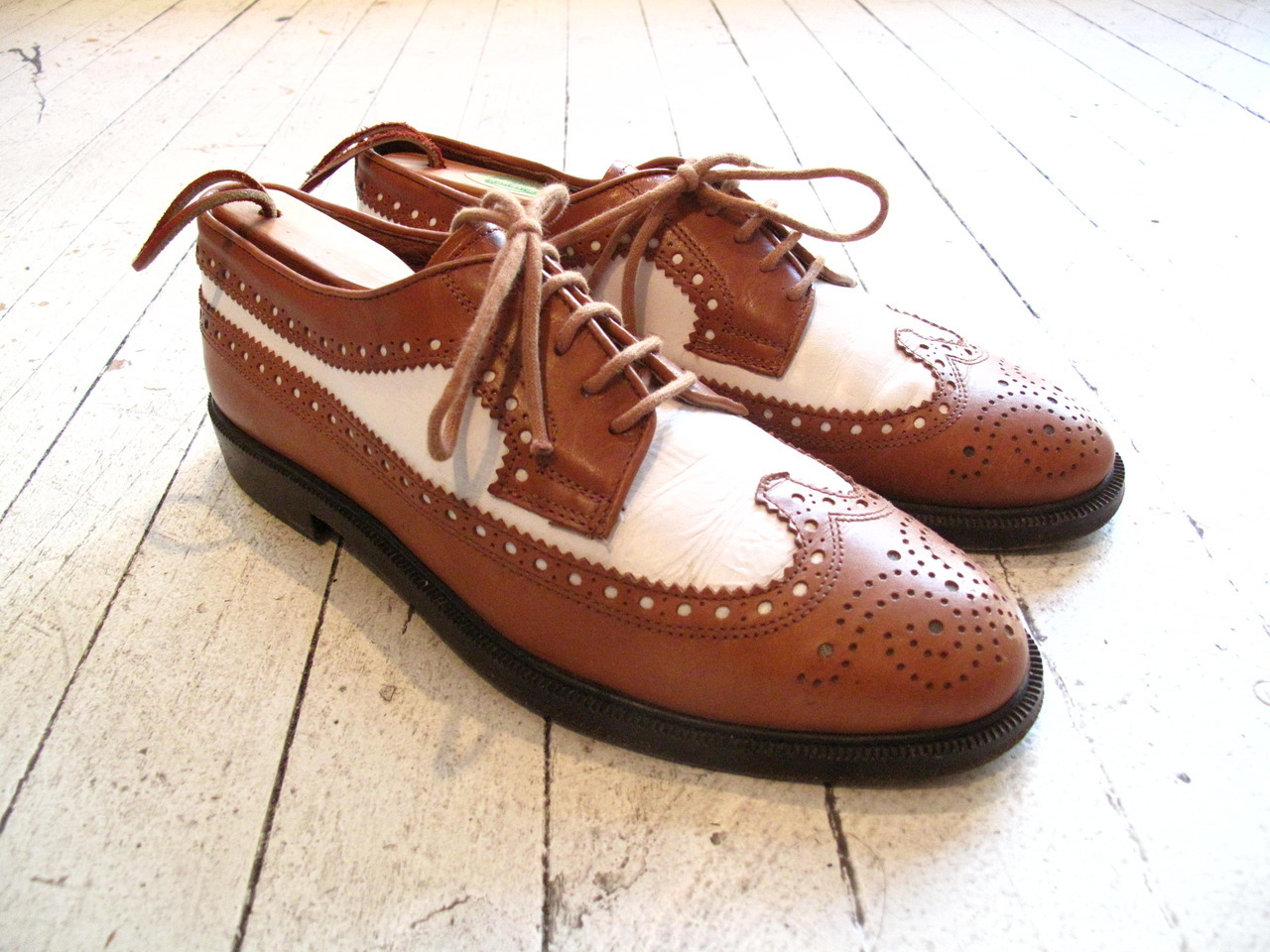 Citizen Vintage — Two Tone Leather Oxfords Made in Italy and...