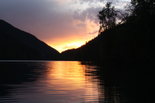 Another Shot of Sunset on Echo Lake, British Columbia