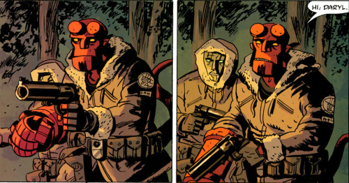 jovenistheworst:Everything you’d need to know about Hellboy’s character in two panels.