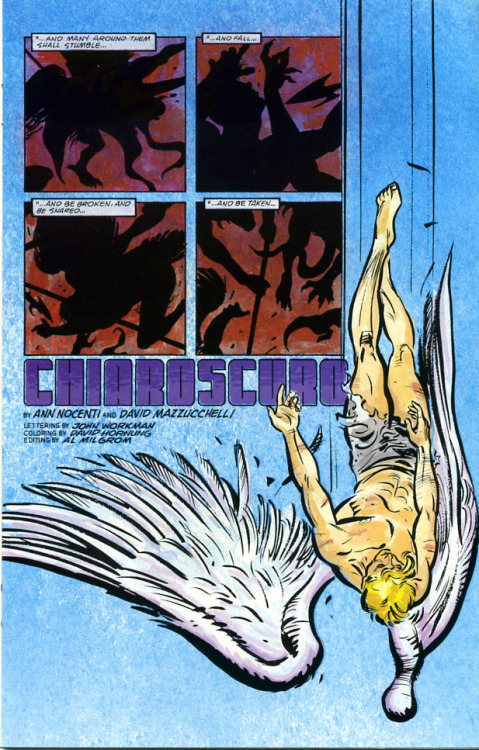 brianmichaelbendis:The original X-Men Angel by David Mazzucchelli!!  you heard me,  an entire issue 