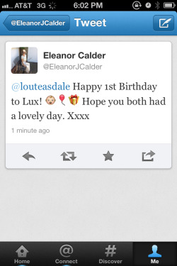 calderholic:  Eleanor wishing Lux a happy