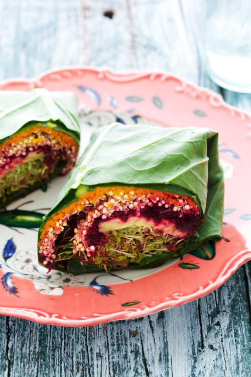 veganfoody:  Quinoa Collard Wraps