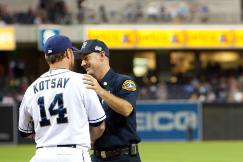 The San Diego Padres salute local First Responders on the 11th anniversary of 9/11.