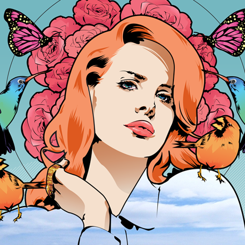 bluetelescope:  Lana Del Rey, pop art! 