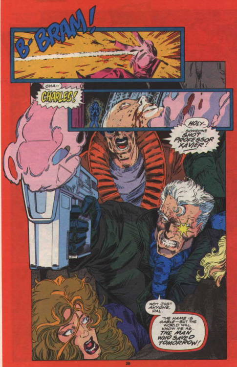 That time Prof X was shot to death by Cable but Bishop couldn’t stop him #OMGuKILLEDprofX #dea