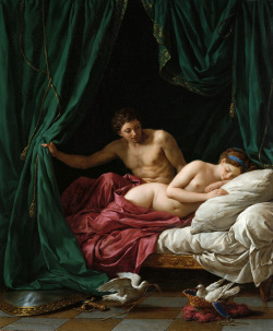  daxxxx:  Mars and Venus artpedia:  Louis Jean François Lagrenée - Mars and Venus, Allegory of Peace, 1770. Oil on canvas  In this gentle allegory of peace by Louis Jean François Lagrenée, Mars, the Roman god of War, throws back the rich green