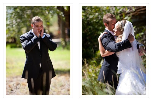 twistedactuality: blakebaggott: Grooms seeing their brides for the first time on their wedding day.&