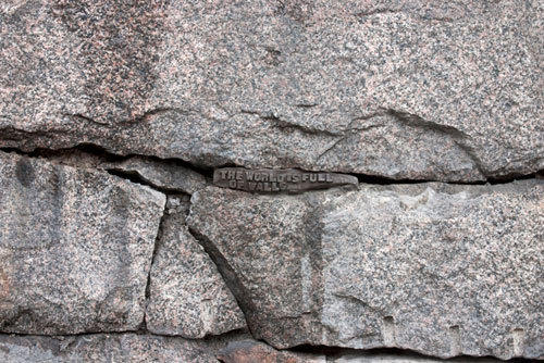 nevver:  This stone used to be my heart, The world is full of walls 