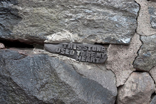 nevver:  This stone used to be my heart, The world is full of walls 