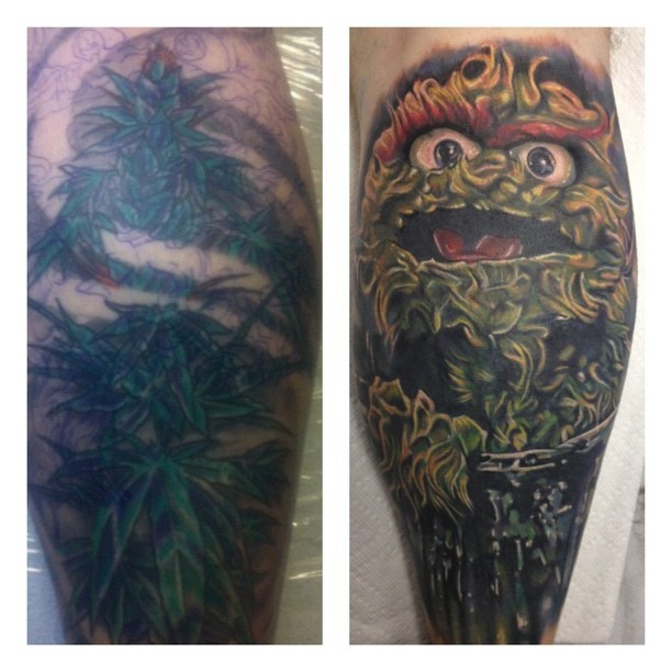Oscar the Grouch  The epitome of  Tattoos by L Garza  Facebook