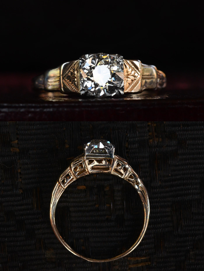 Erie Basin Blog — 1920s 0.91ct European Cut Diamond (H-I / I1) Ring...