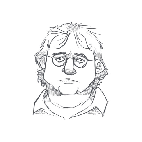 IN GABEN WE TRUST(Caricature of Gabe Newell, god of pc gaming)