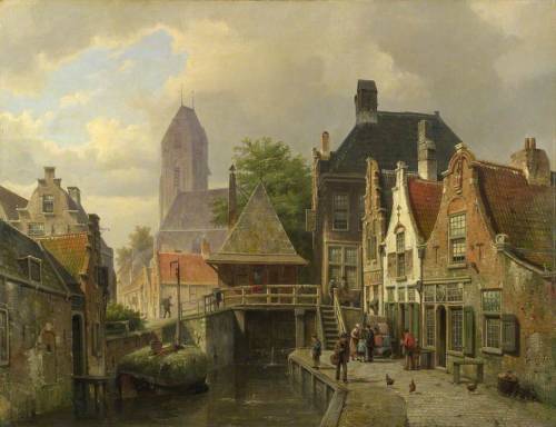 thorsteinulf:Willem Koekkoek - View of Oudewater (c.1867)