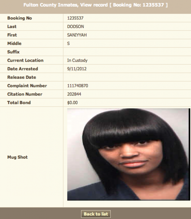 hotmodelscoldbottles:  Celebrity Sylist Saniyyah Samaa Arrested In Atlanta For Grand