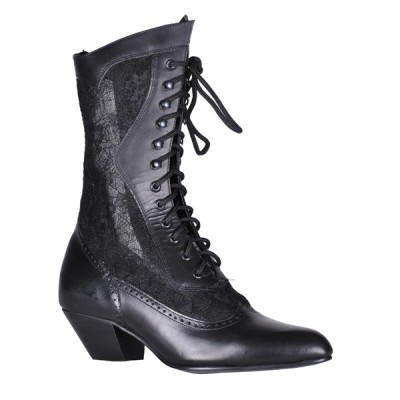 PSA for gothy-Victorian types! Oak Tree Western Wear currently has these boots on sale for $59, marked down from the usual $120. Yes, black leather with lace insets. I have owned these boots before, and they are amazingly comfortable and sturdy. And...