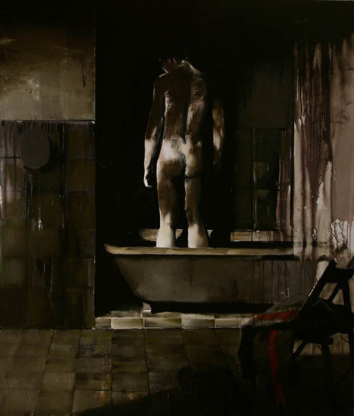 thesavagesgallery:  Adrian Ghenie The Bath, 2007. Oil on canvas, 120 X 100 cm. 