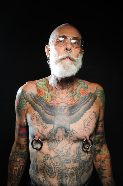 killette:  “How will your tattoos look when you’re old?!”Pretty fucking bad ass apparently. 